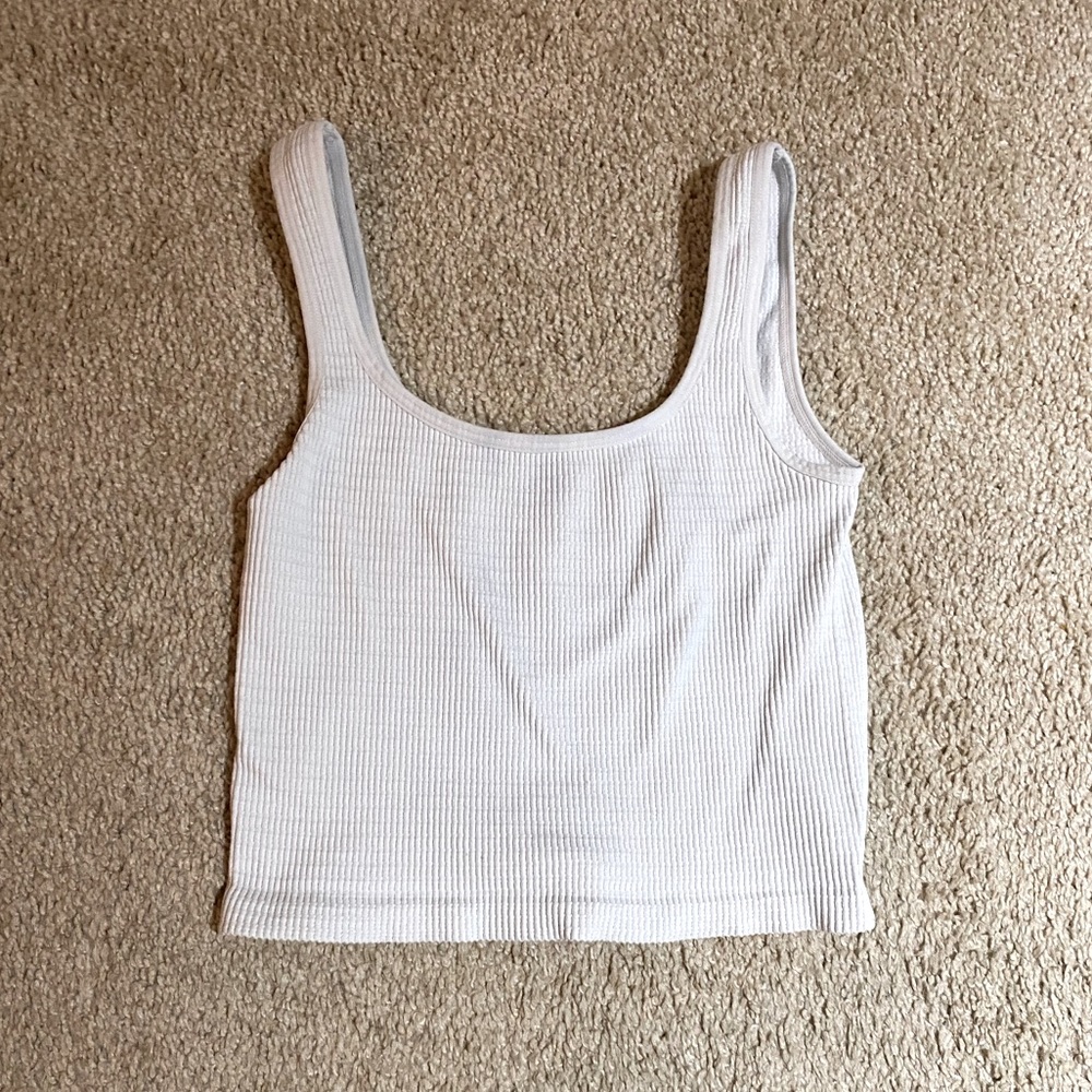 Ribbed white crop top ( same as black! )